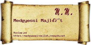 Medgyessi Majlát névjegykártya